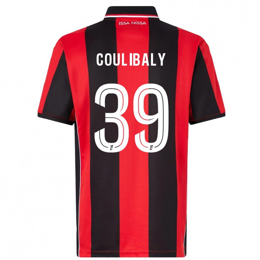 Danxen Kinder Djibril Coulibaly #39 Rot Schwarz Heimtrikot Trikot 2025/26 T-Shirt Österreich