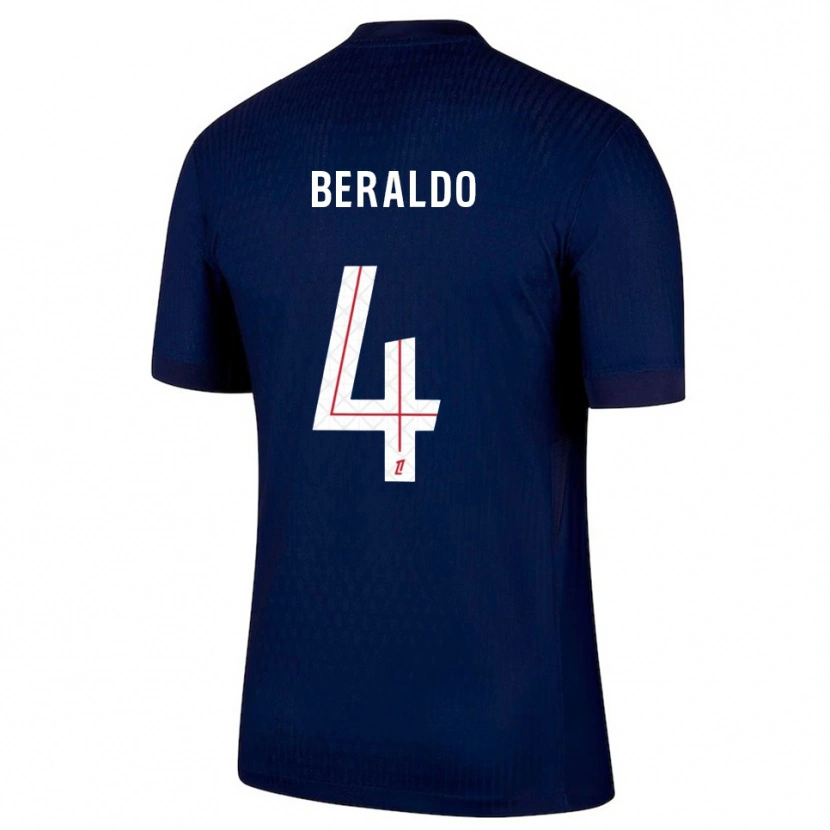 Danxen Kinder Lucas Beraldo #4 Marine Rot Heimtrikot Trikot 2025/26 T-Shirt Österreich