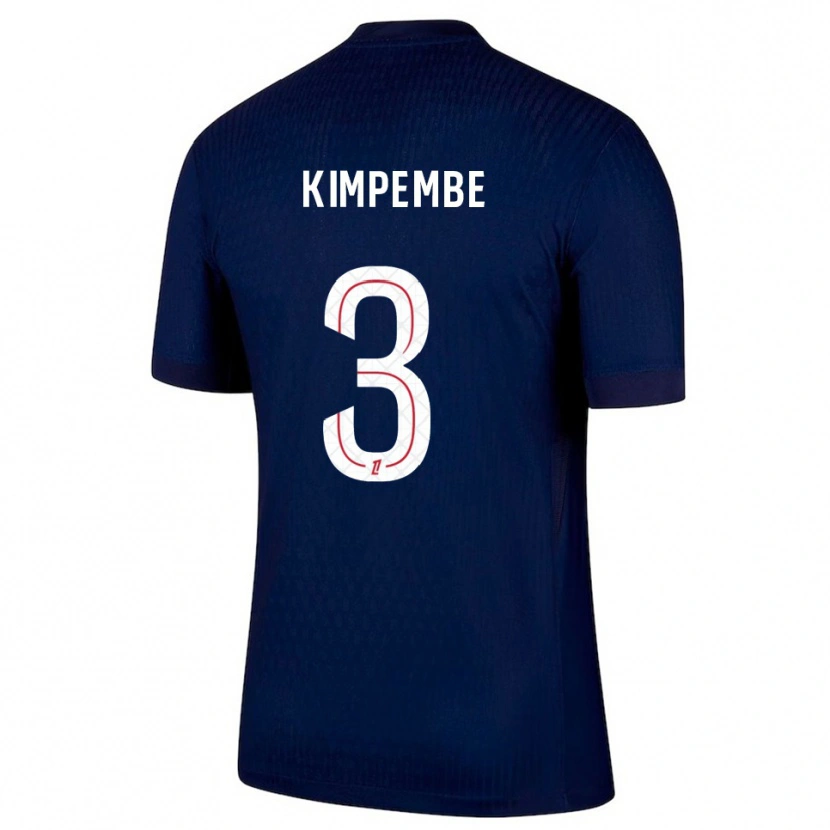 Danxen Kinder Presnel Kimpembe #3 Marine Rot Heimtrikot Trikot 2025/26 T-Shirt Österreich