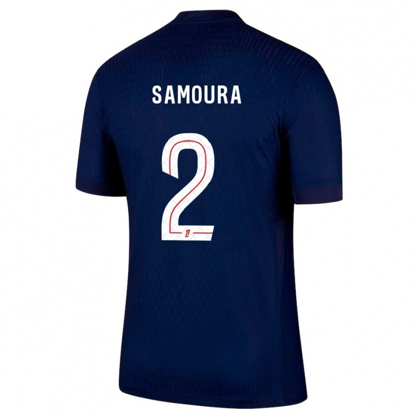 Danxen Kinder Thiniba Samoura #2 Marine Rot Heimtrikot Trikot 2025/26 T-Shirt Österreich