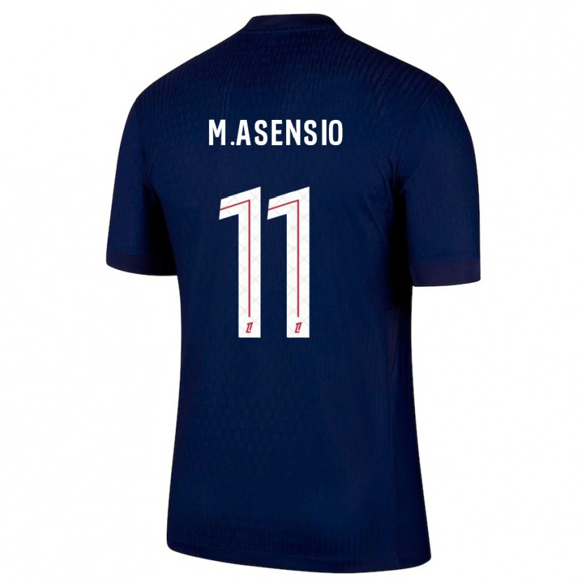 Danxen Kinder Marco Asensio #11 Marine Rot Heimtrikot Trikot 2025/26 T-Shirt Österreich