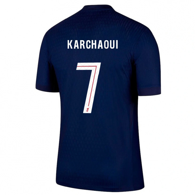 Danxen Kinder Sakina Karchaoui #7 Marine Rot Heimtrikot Trikot 2025/26 T-Shirt Österreich