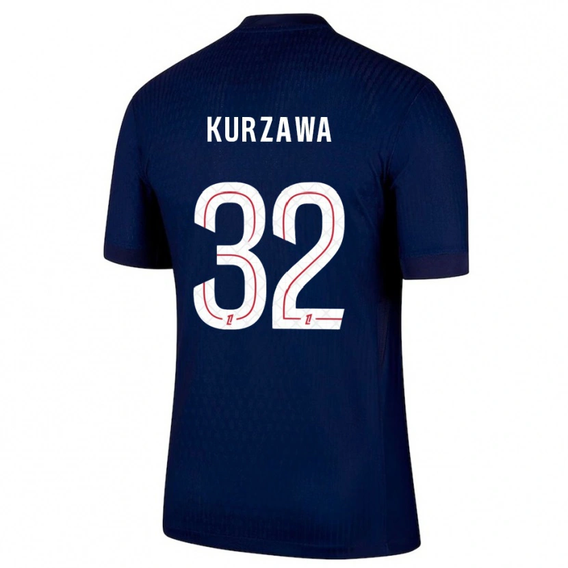 Danxen Kinder Layvin Kurzawa #32 Marine Rot Heimtrikot Trikot 2025/26 T-Shirt Österreich