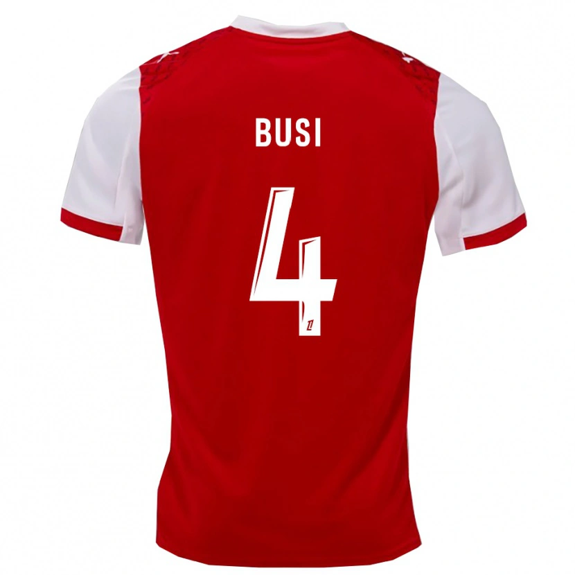 Danxen Kinder Maxime Busi #4 Rot Weiß Heimtrikot Trikot 2025/26 T-Shirt Österreich