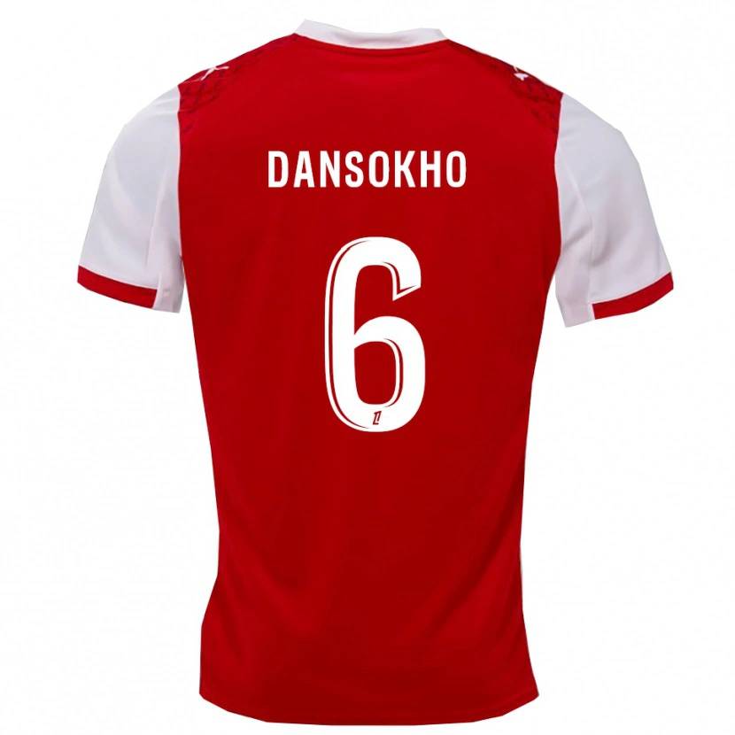 Danxen Kinder Ansoumana Dansokho #6 Rot Weiß Heimtrikot Trikot 2025/26 T-Shirt Österreich