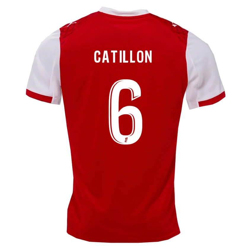 Danxen Kinder Eithan Catillon #6 Rot Weiß Heimtrikot Trikot 2025/26 T-Shirt Österreich