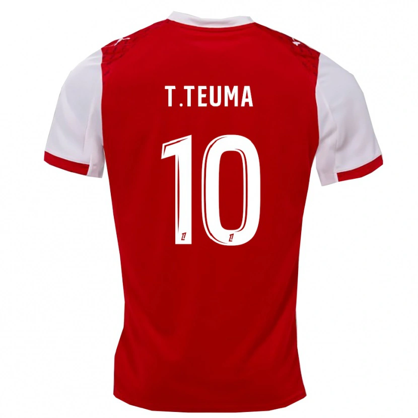 Danxen Kinder Teddy Teuma #10 Rot Weiß Heimtrikot Trikot 2025/26 T-Shirt Österreich