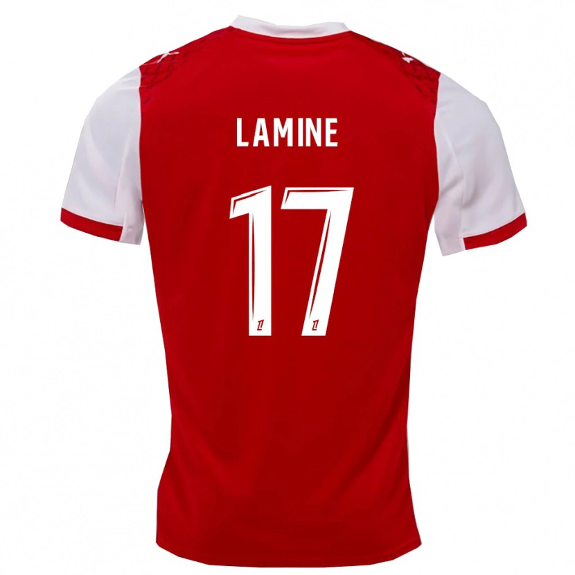 Danxen Kinder Mana Lamine #17 Rot Weiß Heimtrikot Trikot 2025/26 T-Shirt Österreich