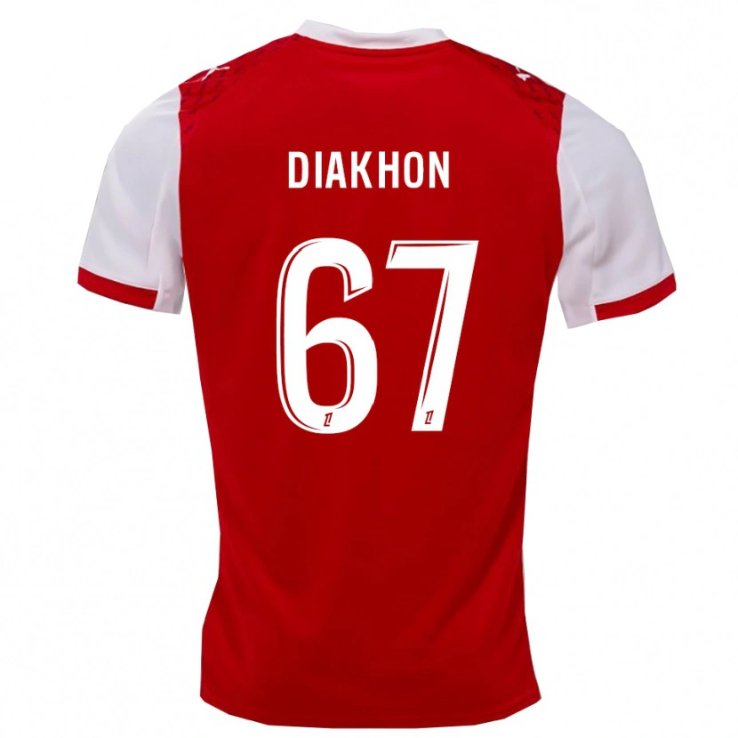 Danxen Kinder Mamadou Diakhon #67 Rot Weiß Heimtrikot Trikot 2025/26 T-Shirt Österreich