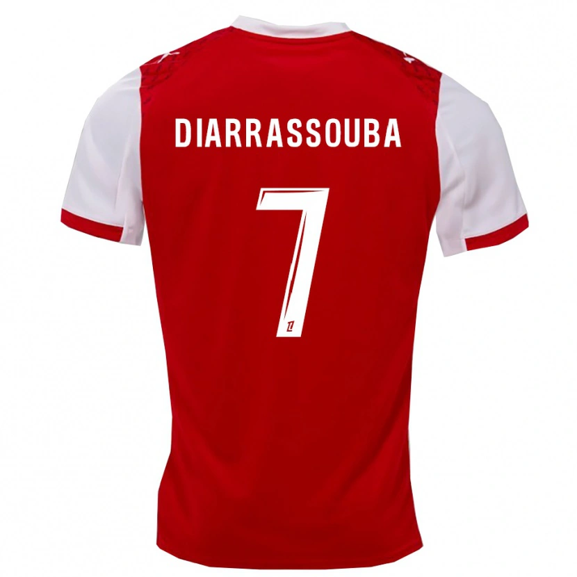 Danxen Kinder Tidiane Diarrassouba #7 Rot Weiß Heimtrikot Trikot 2025/26 T-Shirt Österreich