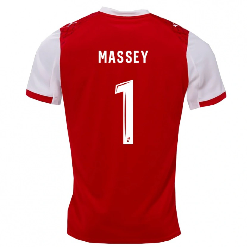 Danxen Kinder Kayza Massey #1 Rot Weiß Heimtrikot Trikot 2025/26 T-Shirt Österreich