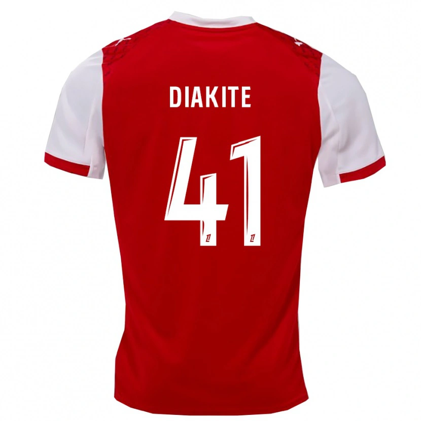 Danxen Kinder Ibrahim Diakité #41 Rot Weiß Heimtrikot Trikot 2025/26 T-Shirt Österreich