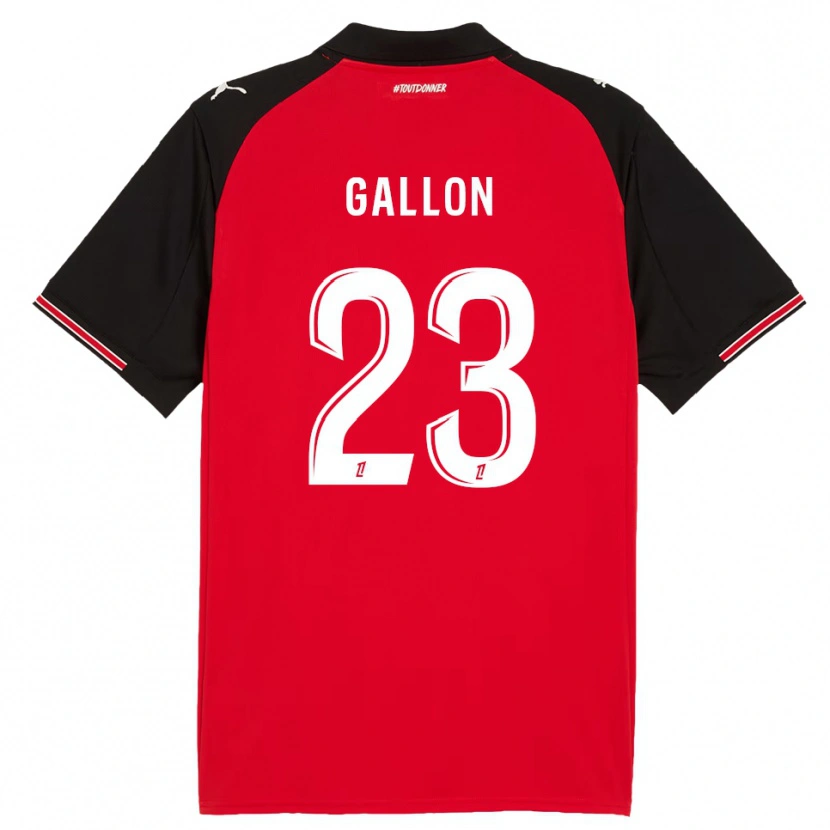 Danxen Kinder Gauthier Gallon #23 Rot Schwarz Heimtrikot Trikot 2025/26 T-Shirt Österreich