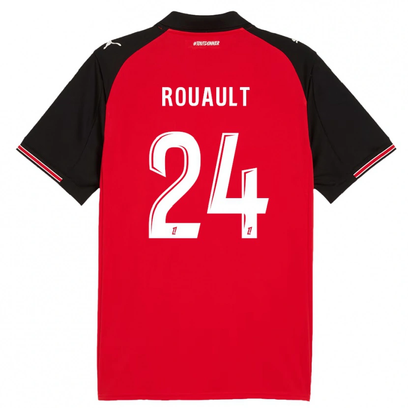 Danxen Kinder Anthony Rouault #24 Rot Schwarz Heimtrikot Trikot 2025/26 T-Shirt Österreich