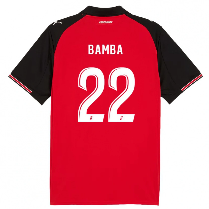 Danxen Kinder Rayan Bamba #22 Rot Schwarz Heimtrikot Trikot 2025/26 T-Shirt Österreich