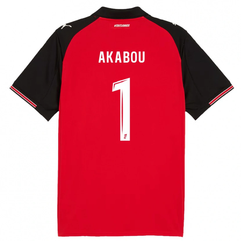 Danxen Kinder Ayoub Akabou #1 Rot Schwarz Heimtrikot Trikot 2025/26 T-Shirt Österreich