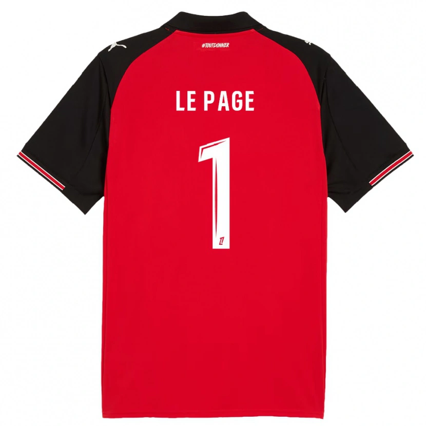 Danxen Kinder Noé Le Page #1 Rot Schwarz Heimtrikot Trikot 2025/26 T-Shirt Österreich