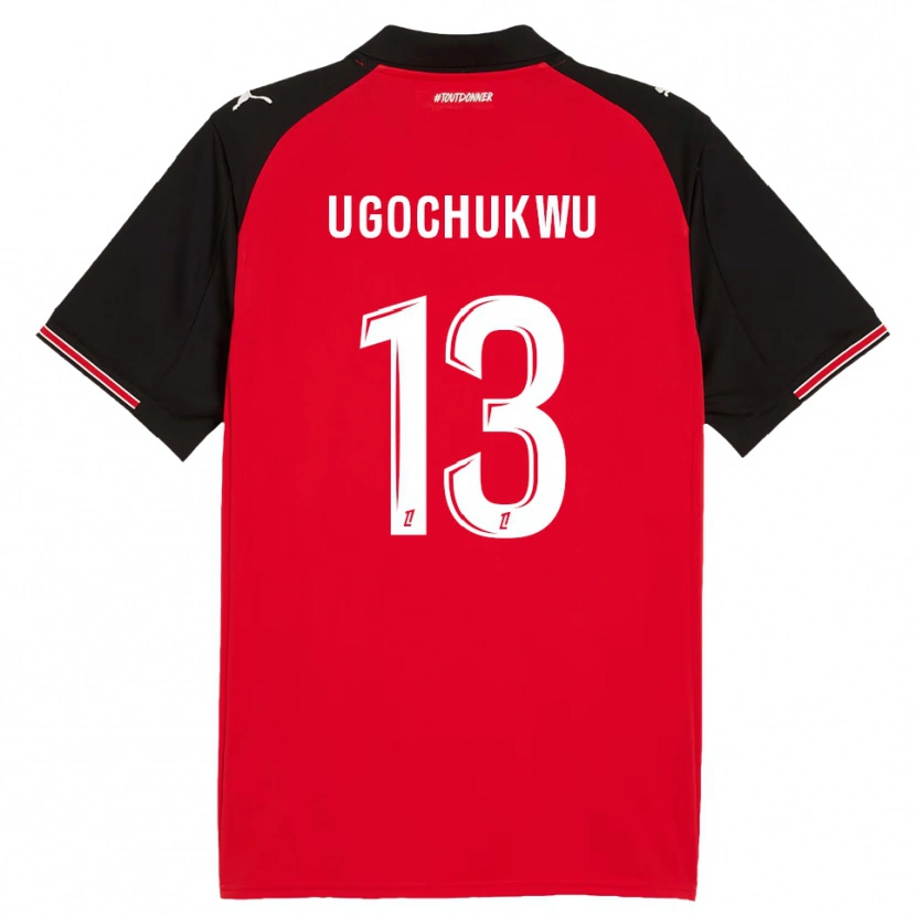 Danxen Kinder Chibuike Ugochukwu #13 Rot Schwarz Heimtrikot Trikot 2025/26 T-Shirt Österreich