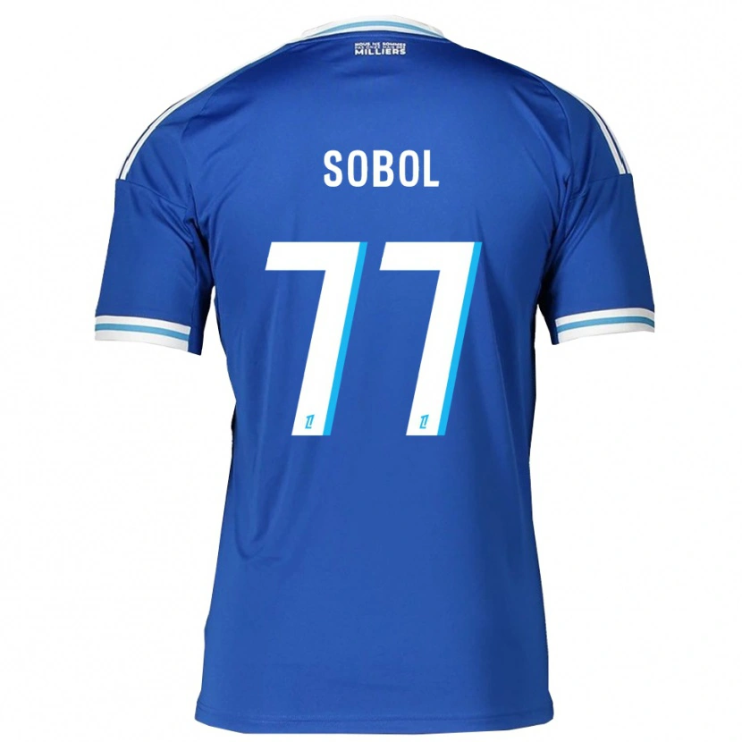 Danxen Kinder Eduard Sobol #77 Blau Weiß Heimtrikot Trikot 2025/26 T-Shirt Österreich