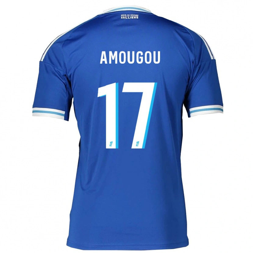 Danxen Kinder Mathis Amougou #17 Blau Weiß Heimtrikot Trikot 2025/26 T-Shirt Österreich