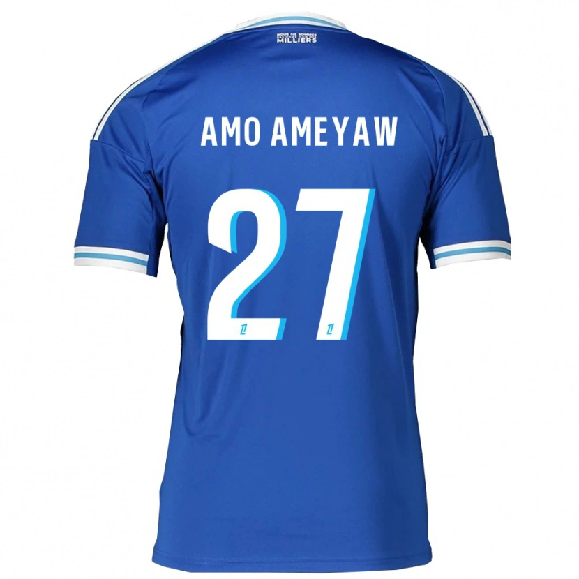 Danxen Kinder Samuel Amo-Ameyaw #27 Blau Weiß Heimtrikot Trikot 2025/26 T-Shirt Österreich