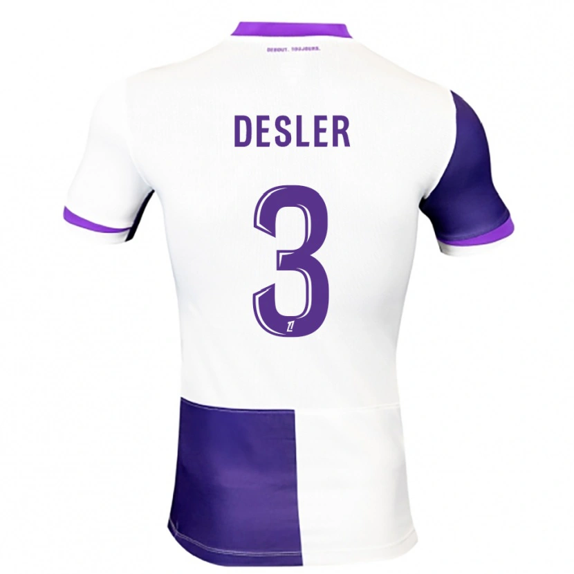 Danxen Kinder Mikkel Desler #3 Lila Weiß Heimtrikot Trikot 2025/26 T-Shirt Österreich