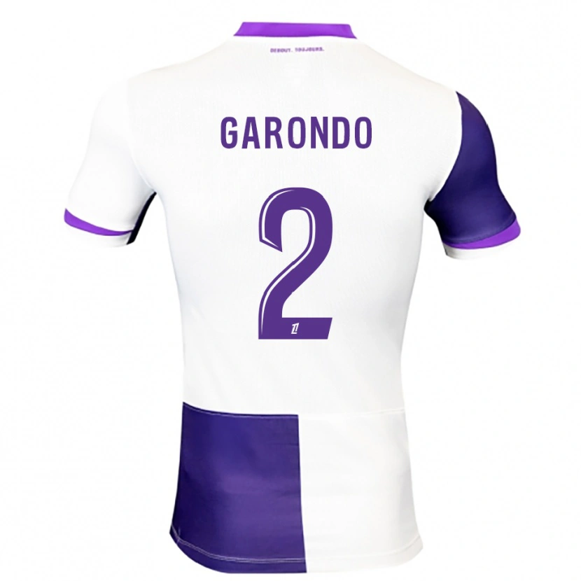 Danxen Kinder Thibaud Garondo #2 Lila Weiß Heimtrikot Trikot 2025/26 T-Shirt Österreich