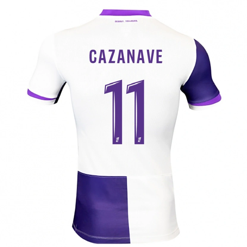 Danxen Kinder Julie Cazanave #11 Lila Weiß Heimtrikot Trikot 2025/26 T-Shirt Österreich