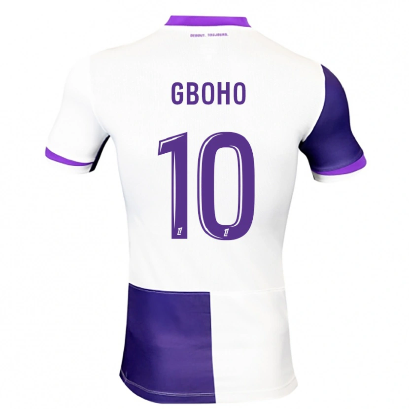 Danxen Kinder Yann Gboho #10 Lila Weiß Heimtrikot Trikot 2025/26 T-Shirt Österreich