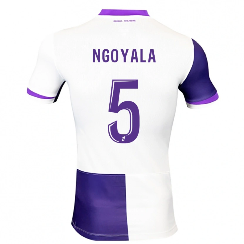 Danxen Kinder Frédéric Efuele Ngoyala #5 Lila Weiß Heimtrikot Trikot 2025/26 T-Shirt Österreich
