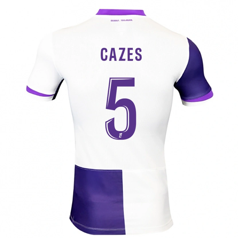 Danxen Kinder Manon Cazes #5 Lila Weiß Heimtrikot Trikot 2025/26 T-Shirt Österreich