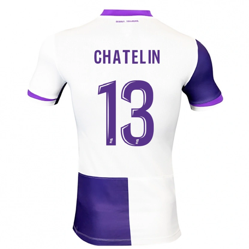 Danxen Kinder Delphin Chatelin #13 Lila Weiß Heimtrikot Trikot 2025/26 T-Shirt Österreich
