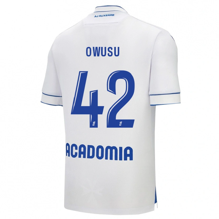 Danxen Kinder Elisha Owusu #42 Weiß Blau Heimtrikot Trikot 2025/26 T-Shirt Österreich