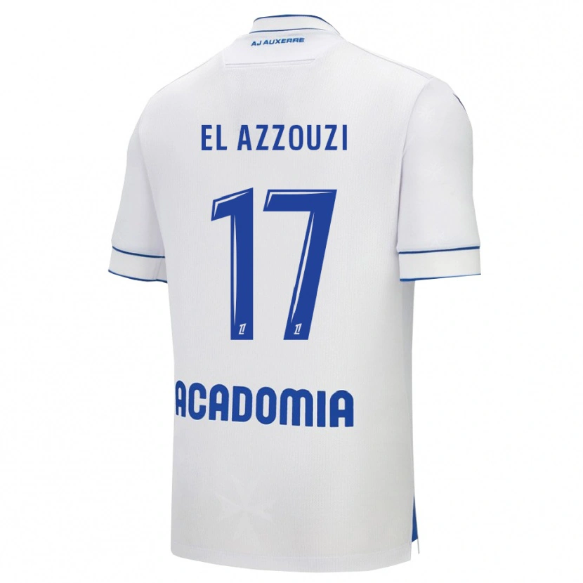 Danxen Kinder Oussama El Azzouzi #17 Weiß Blau Heimtrikot Trikot 2025/26 T-Shirt Österreich