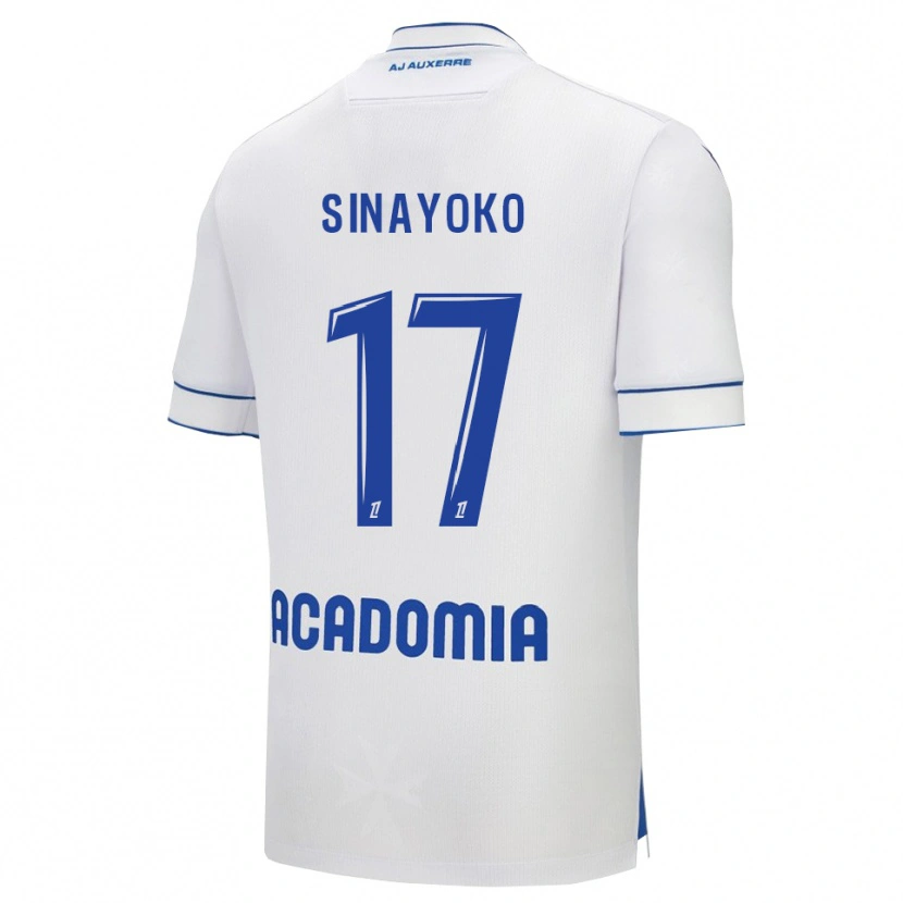 Danxen Kinder Lassine Sinayoko #17 Weiß Blau Heimtrikot Trikot 2025/26 T-Shirt Österreich