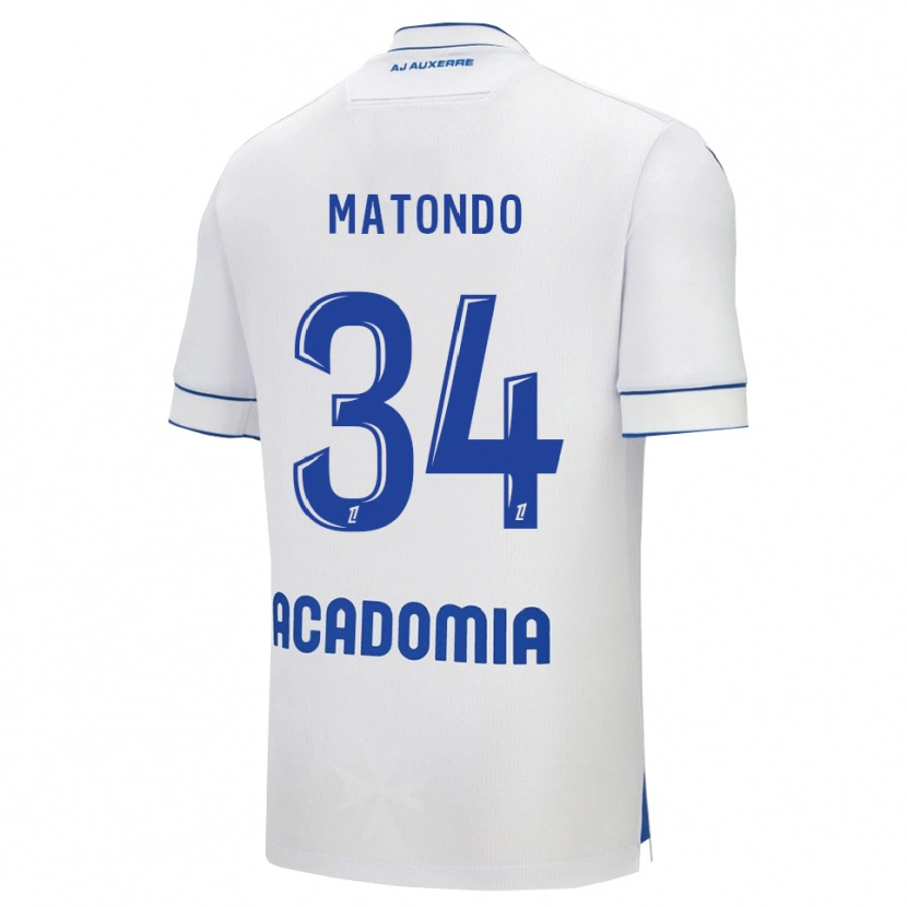 Danxen Kinder Rudy Matondo #34 Weiß Blau Heimtrikot Trikot 2025/26 T-Shirt Österreich