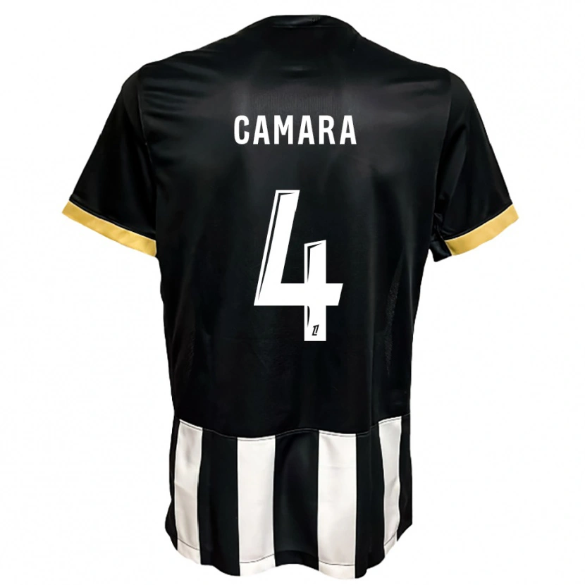 Danxen Kinder Ousmane Camara #4 Schwarz Weiß Heimtrikot Trikot 2025/26 T-Shirt Österreich