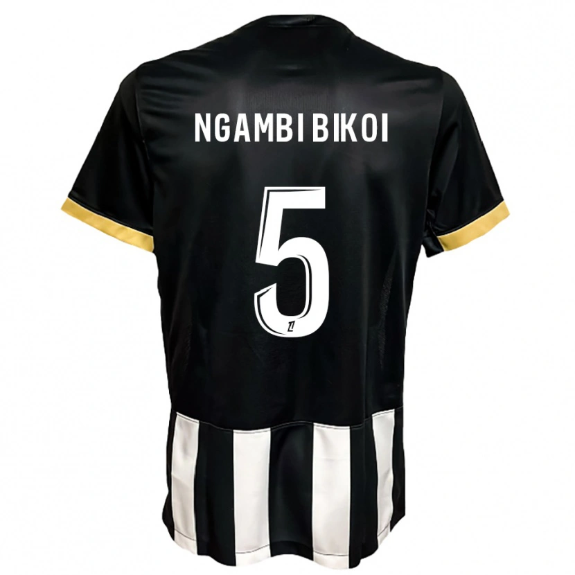 Danxen Kinder Christian Ngambi Bikoi #5 Schwarz Weiß Heimtrikot Trikot 2025/26 T-Shirt Österreich