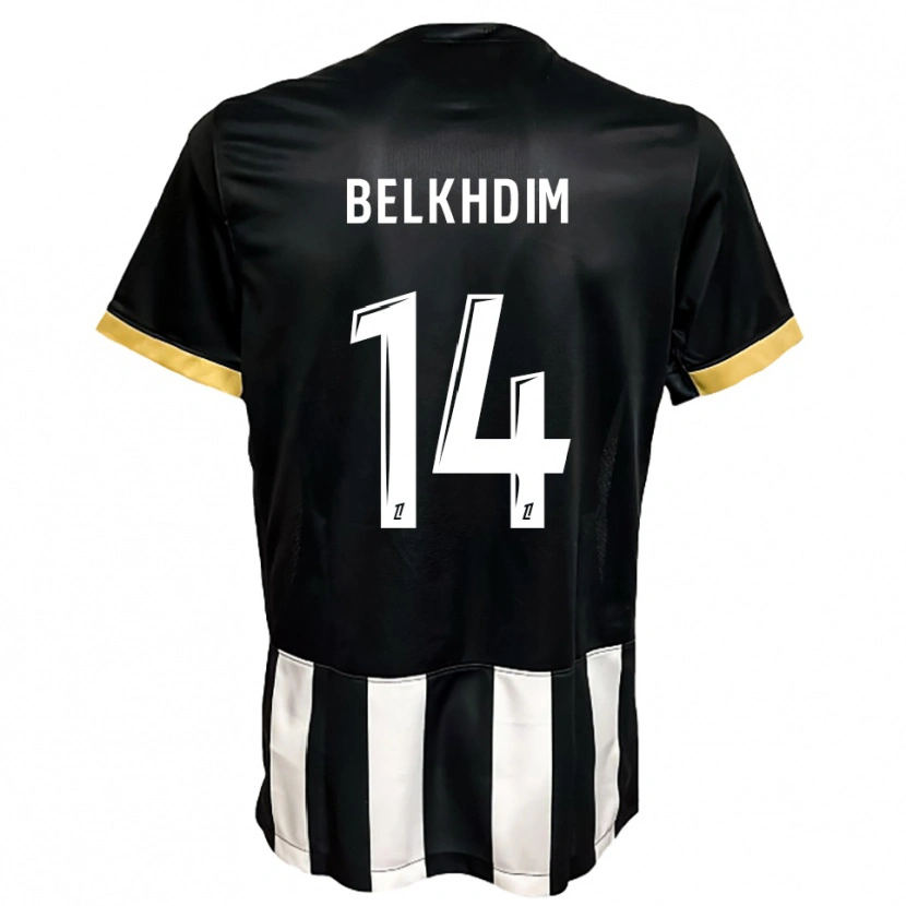 Danxen Kinder Yassin Belkhdim #14 Schwarz Weiß Heimtrikot Trikot 2025/26 T-Shirt Österreich