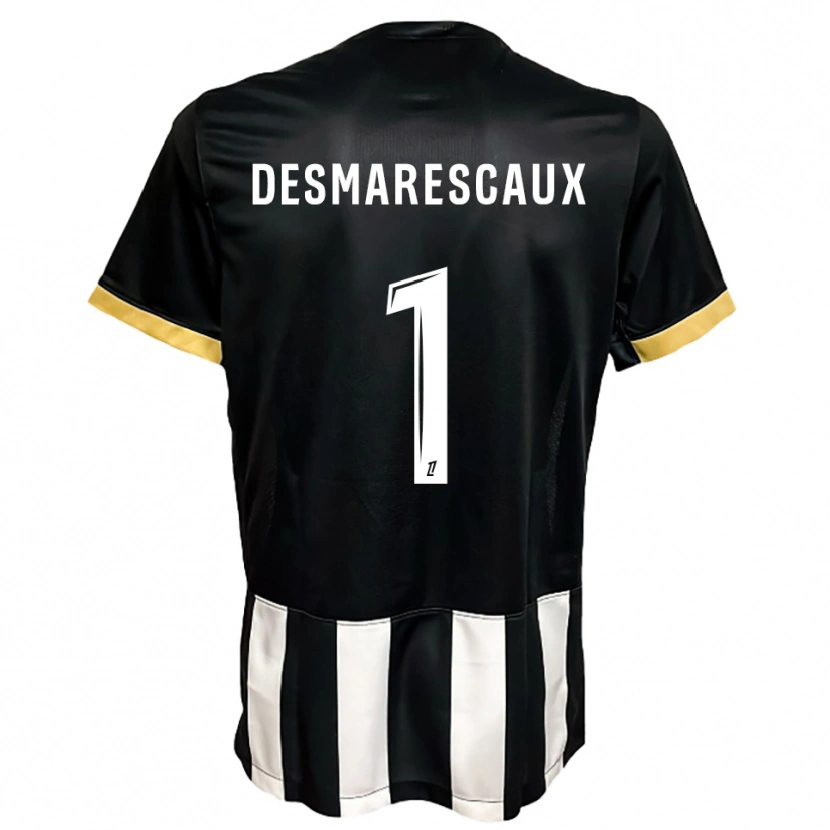 Danxen Kinder Émile Desmarescaux #1 Schwarz Weiß Heimtrikot Trikot 2025/26 T-Shirt Österreich