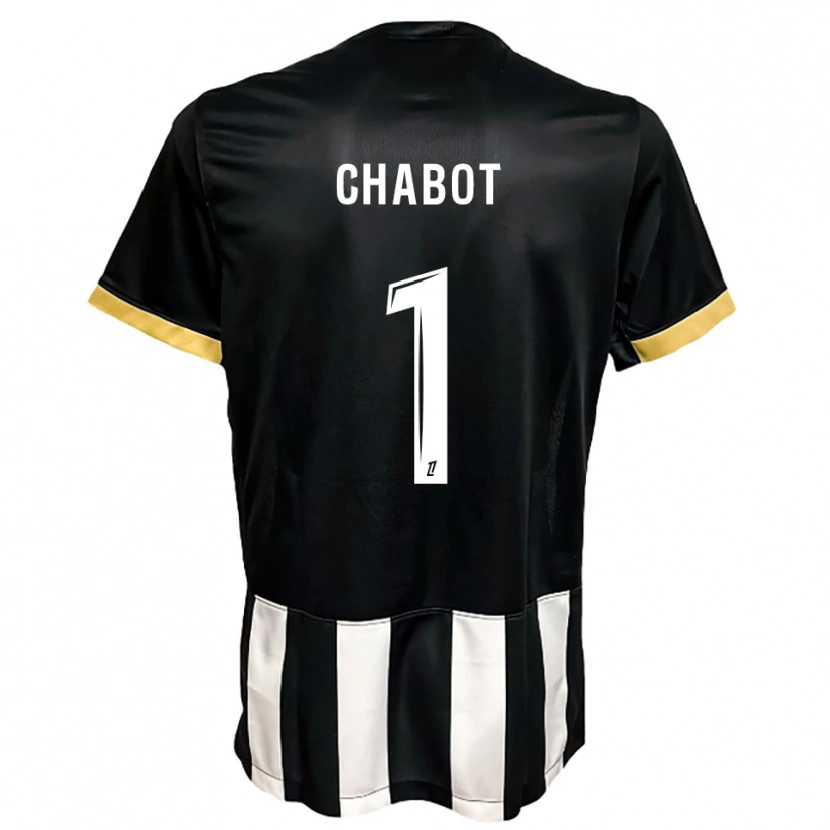 Danxen Kinder Max-Edgar Chabot #1 Schwarz Weiß Heimtrikot Trikot 2025/26 T-Shirt Österreich