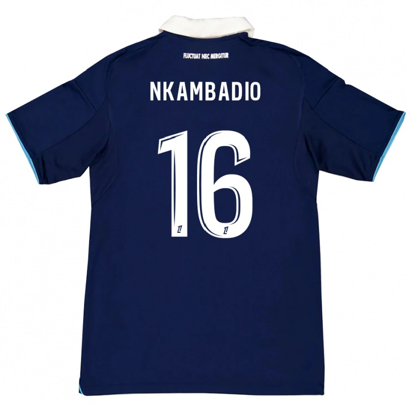 Danxen Kinder Obed Nkambadio #16 Dunkelblau Weiß Heimtrikot Trikot 2025/26 T-Shirt Österreich