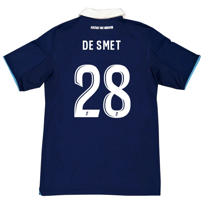 Danxen Kinder Thibault De Smet #28 Dunkelblau Weiß Heimtrikot Trikot 2025/26 T-Shirt Österreich