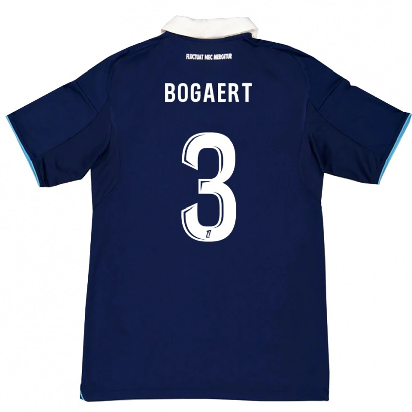 Danxen Kinder Lou Bogaert #3 Dunkelblau Weiß Heimtrikot Trikot 2025/26 T-Shirt Österreich