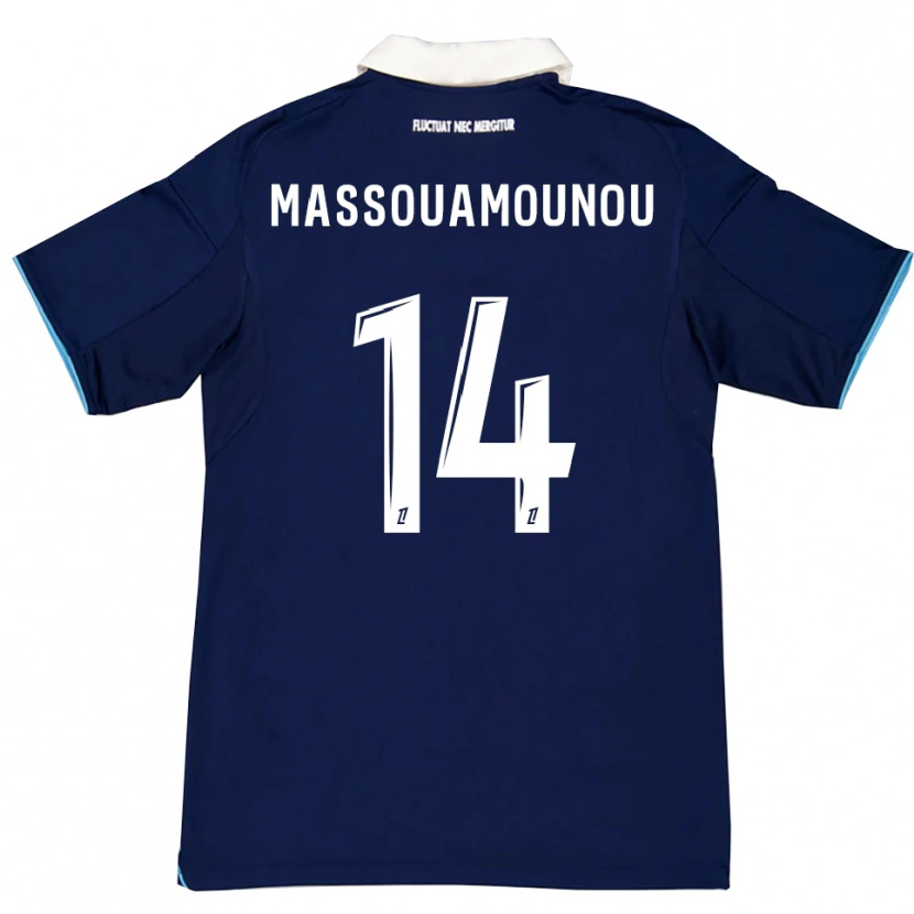 Danxen Kinder Patino Massouamounou #14 Dunkelblau Weiß Heimtrikot Trikot 2025/26 T-Shirt Österreich