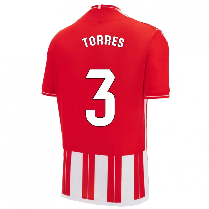 Danxen Kinder Álex Torres #3 Rot Weiß Heimtrikot Trikot 2025/26 T-Shirt Österreich