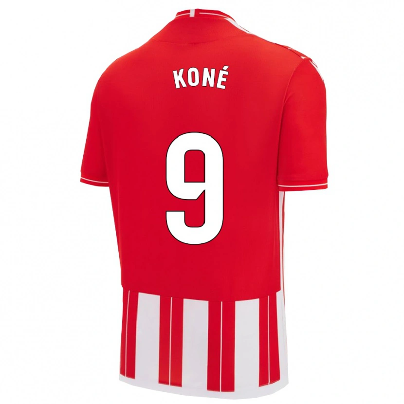 Danxen Kinder Ibrahima Koné #9 Rot Weiß Heimtrikot Trikot 2025/26 T-Shirt Österreich