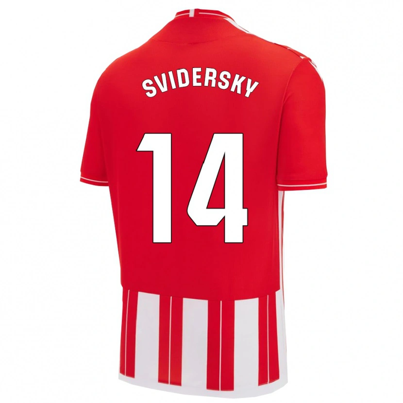 Danxen Kinder Martin Svidersky #14 Rot Weiß Heimtrikot Trikot 2025/26 T-Shirt Österreich