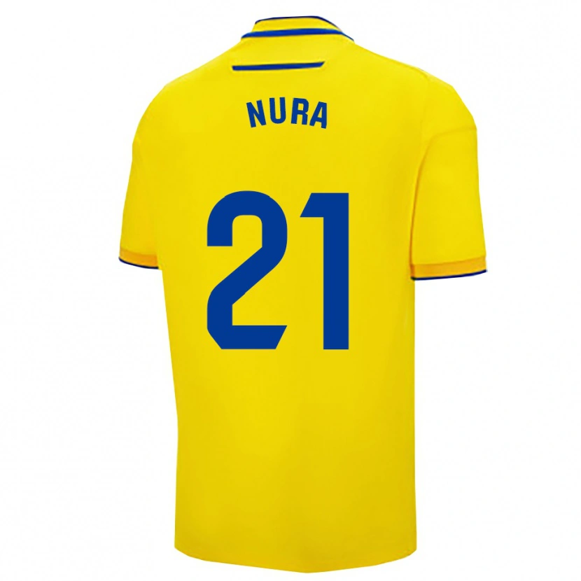 Danxen Kinder Nura Hegazy Ceballos #21 Gelb Marine Heimtrikot Trikot 2025/26 T-Shirt Österreich