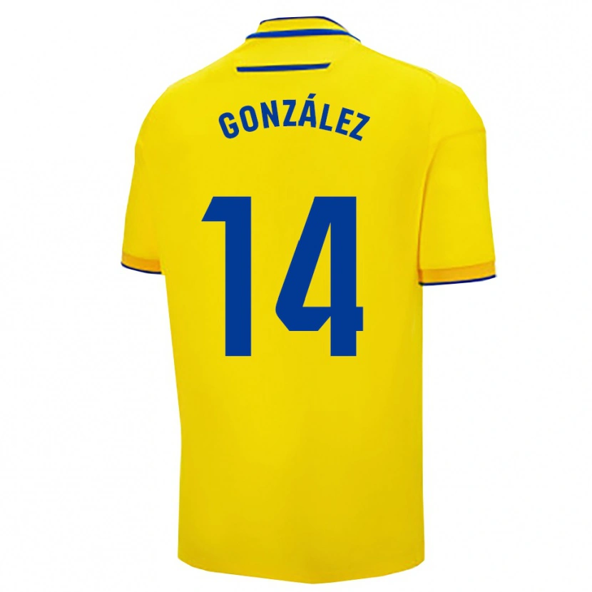 Danxen Kinder Joaquín González #14 Gelb Marine Heimtrikot Trikot 2025/26 T-Shirt Österreich